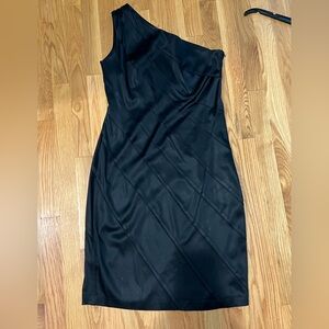 Calvin Klein Black One Shoulder Sheath Dress - Perfect for NYE!